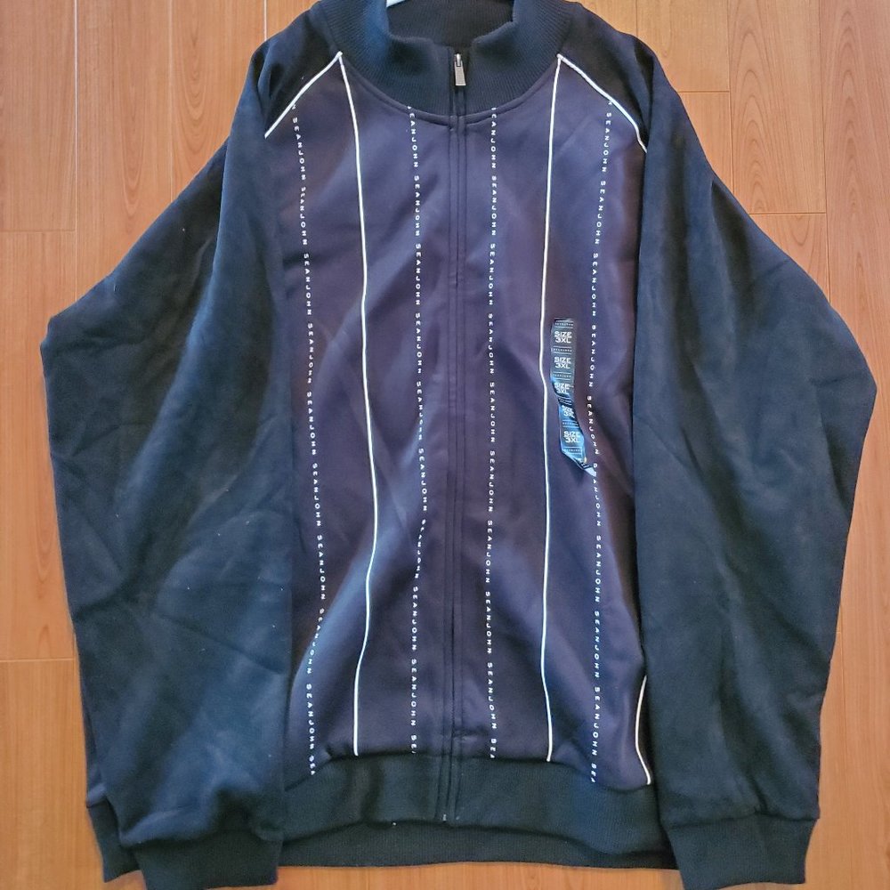 Sean John Men's Striped Logo Track Jacket Size 3XL
